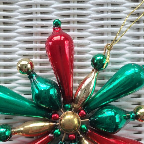 Vintage Avon Gift Collection 1999 Rare Shimmering Bead Ornament Glass Snowflake - Picture 5 of 10